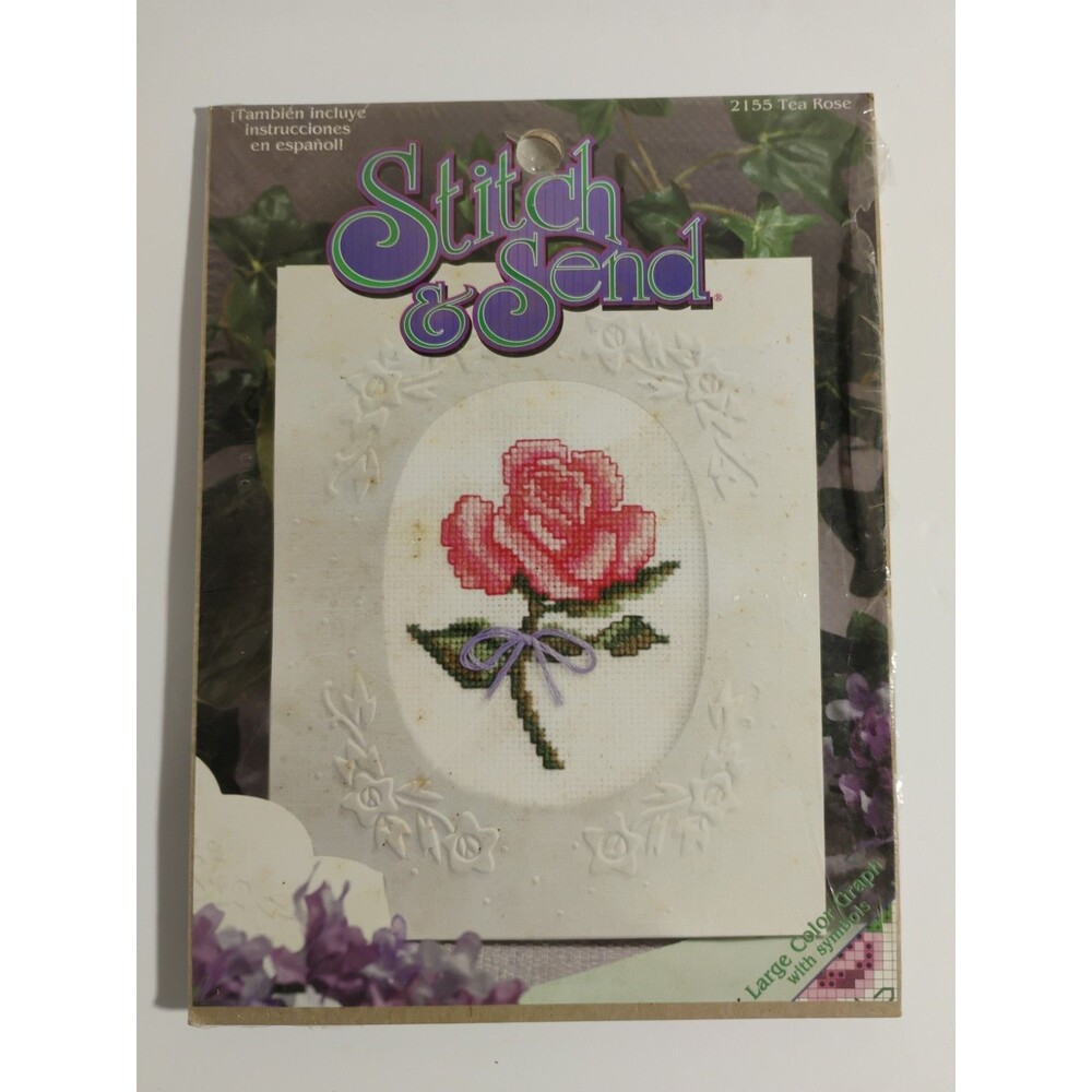 Stitch And Send Tea Rose Counted Cross Stitch Kit #2155